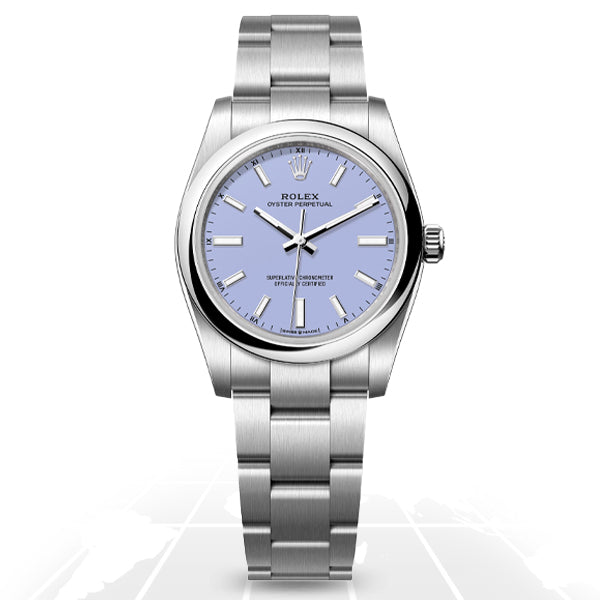 Rolex	Oyster Perpetual 34 „Lavender“	124200