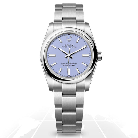 Rolex	Oyster Perpetual 34 „Lavender“	124200